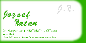 jozsef natan business card